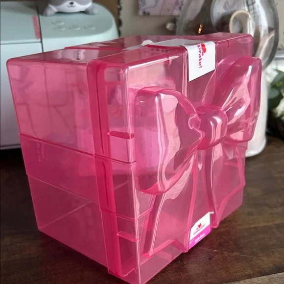 🎀🎀Cute pink bow plastic storage box gift 🎀 - Picture 3 of 3
